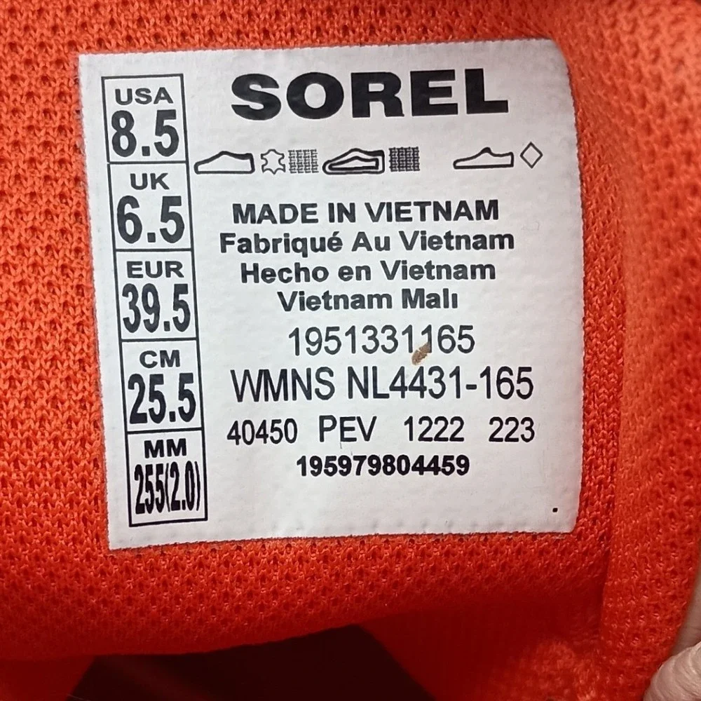 Sorel Out N About III Classic‎ Waterproof Duck Boots Cream Orange 8.5